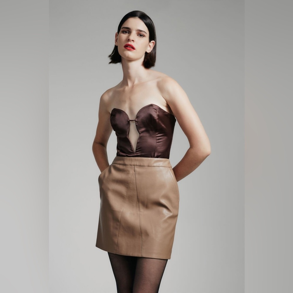 Bardot Alexis Vegan Leather Skirt